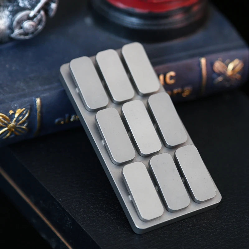 9 Keys Fidget Clicker Slider | Stainless Steel EDC Toy