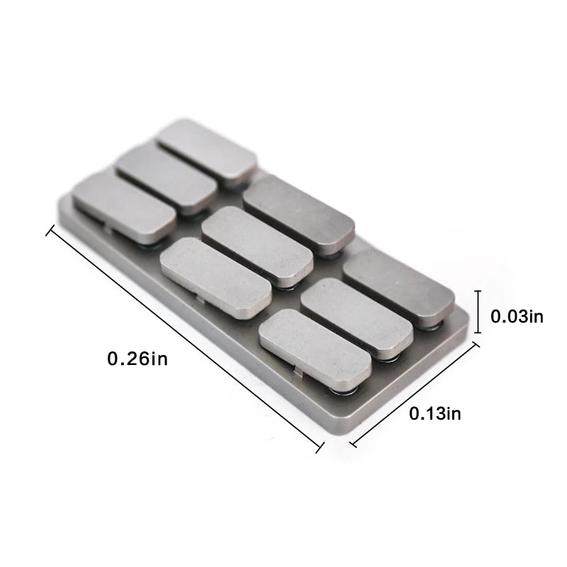 9 Keys Fidget Clicker Slider | Stainless Steel EDC Toy