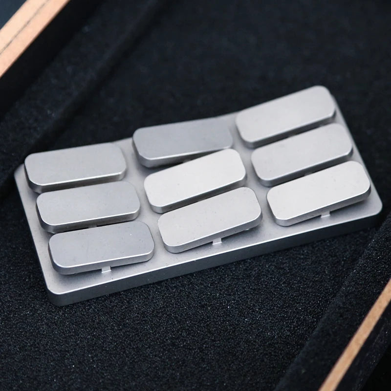 9 Keys Fidget Clicker Slider | Stainless Steel EDC Toy