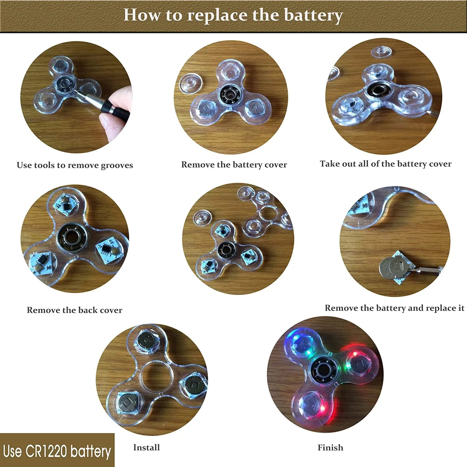 Glow-in-the-Dark LED Fidget Spinner | Stress Relief & Fun