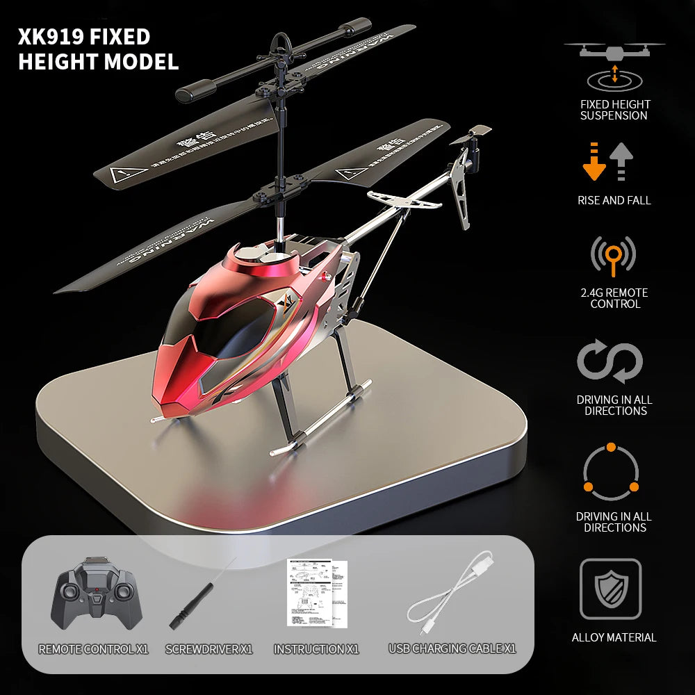 Drop-Resistant Alloy RC Helicopter