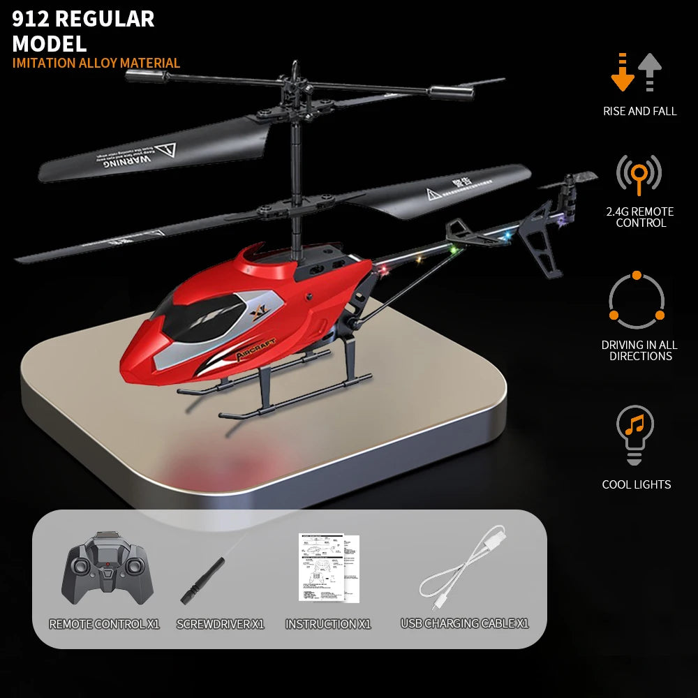 Drop-Resistant Alloy RC Helicopter