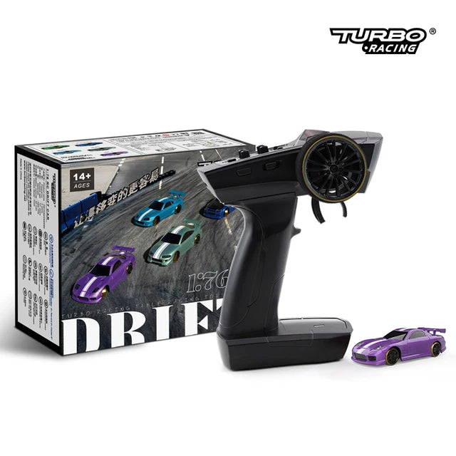 1:76 Turbo Drift RC Car | Compact High-Speed Racer