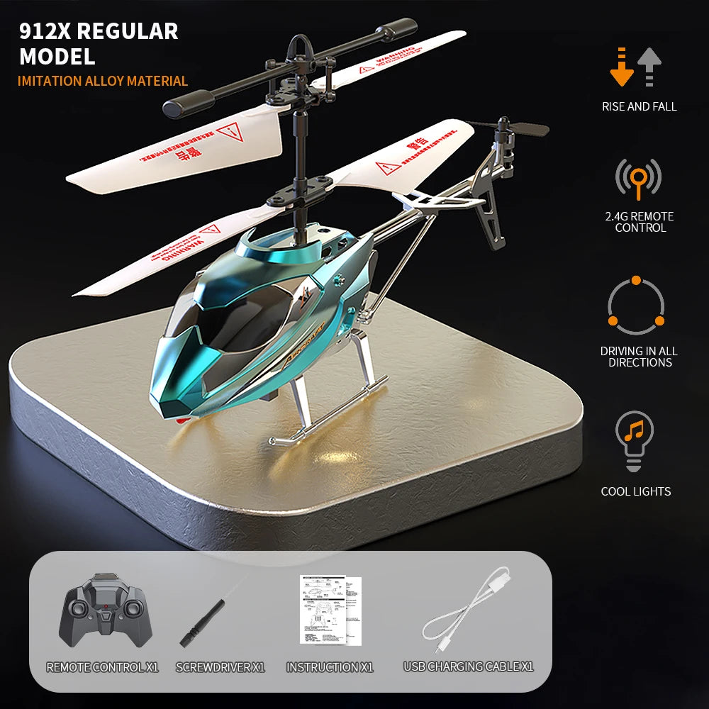 Drop-Resistant Alloy RC Helicopter