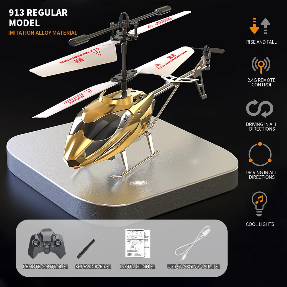 Drop-Resistant Alloy RC Helicopter