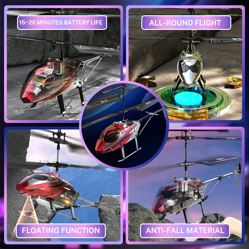 Drop-Resistant Alloy RC Helicopter