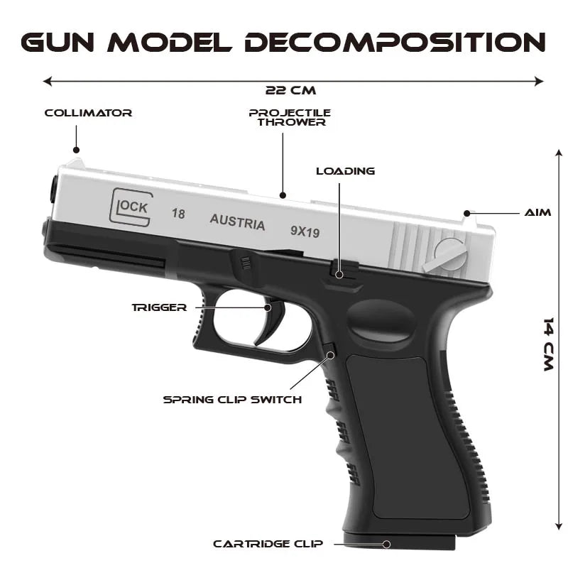 Automatic Shell Ejection Toy Gun | Realistic Action for Kids