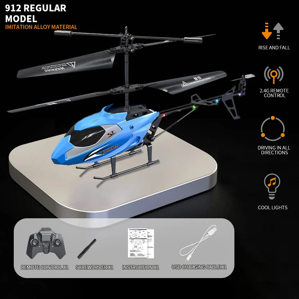 Drop-Resistant Alloy RC Helicopter