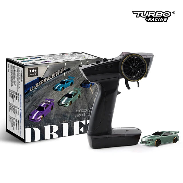 1:76 Turbo Drift RC Car | Compact High-Speed Racer