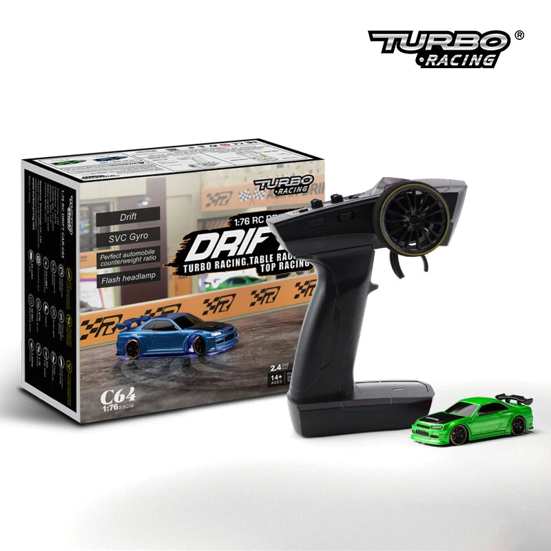 1:76 Turbo Drift RC Car | Compact High-Speed Racer