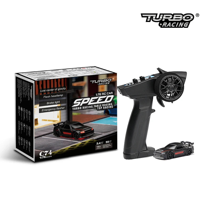 1:76 Turbo Drift RC Car | Compact High-Speed Racer