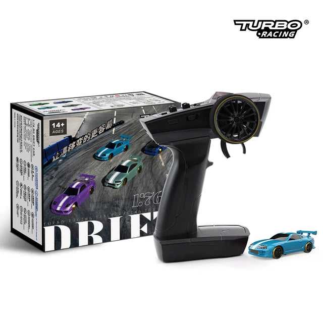 1:76 Turbo Drift RC Car | Compact High-Speed Racer