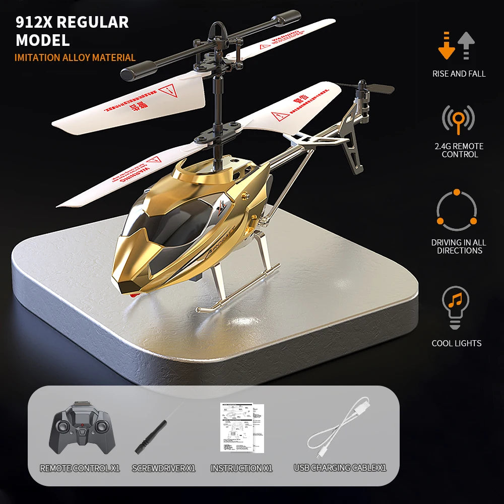 Drop-Resistant Alloy RC Helicopter