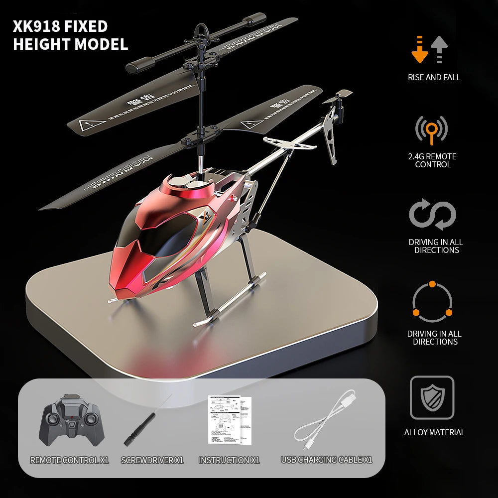 Drop-Resistant Alloy RC Helicopter