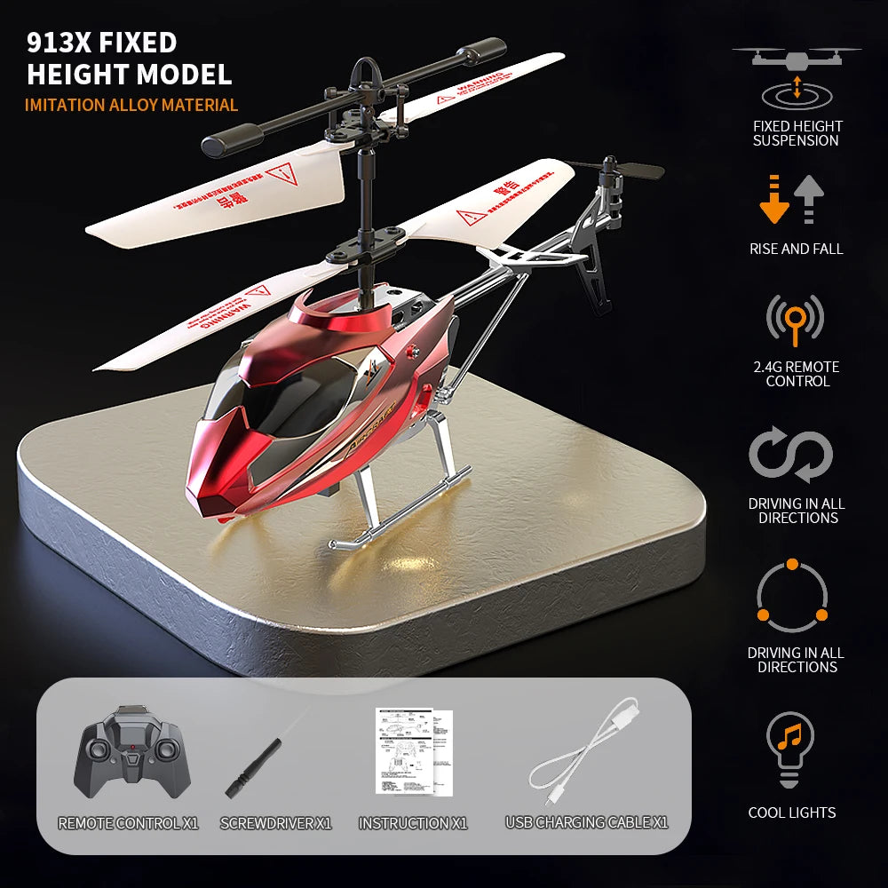 Drop-Resistant Alloy RC Helicopter